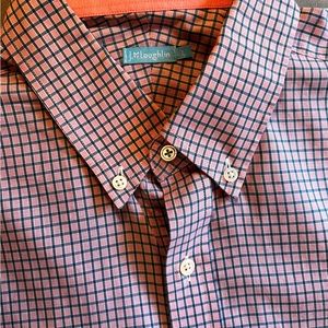 J McLaughlin Button Down Plaid Shirt Mens Size L Cotton